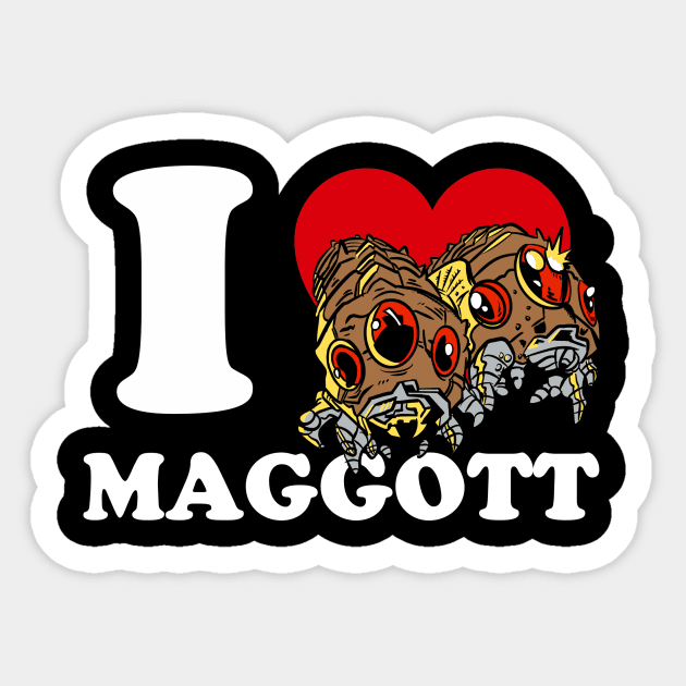 I Heart Maggott Sticker by dumb stuff, fun stuff